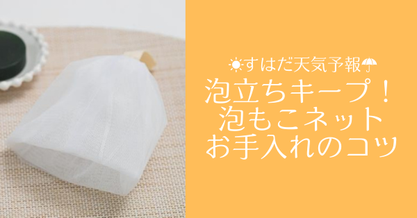 泡立ちキープ！「泡もこネット」お手入れのコツ【すはだ天気予報】